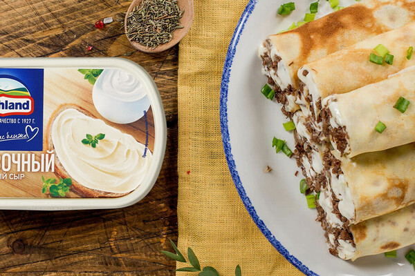 Блинчики по-домашнему с мясной начинкой