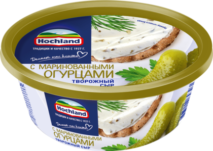 Творожный сыр Hochland с маринованными огурцами